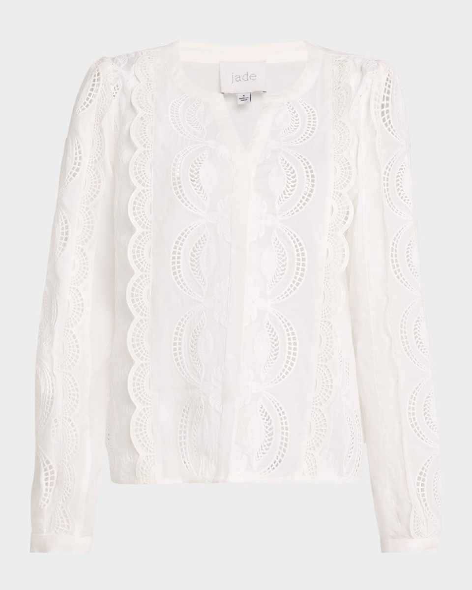 Makaylin Embroidered Cotton Blous